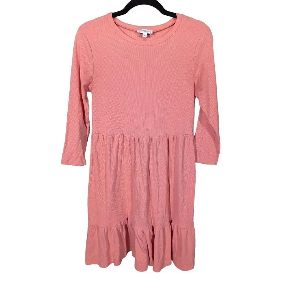 Luxology Pink Long Sleeve Dress Women's Size Small